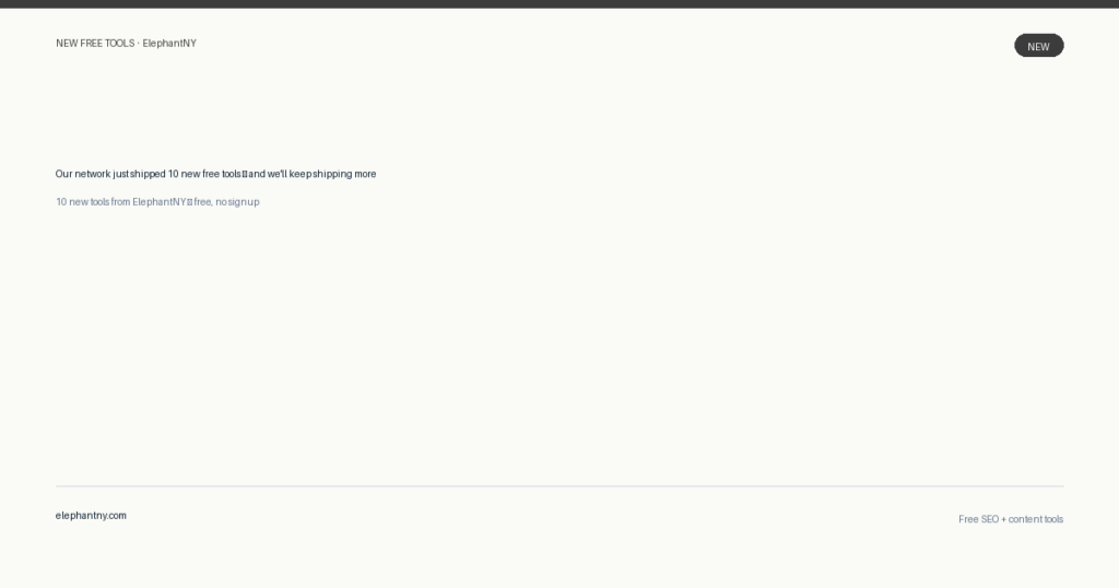 Our network just shipped 10 new free tools — and we'll keep shipping more